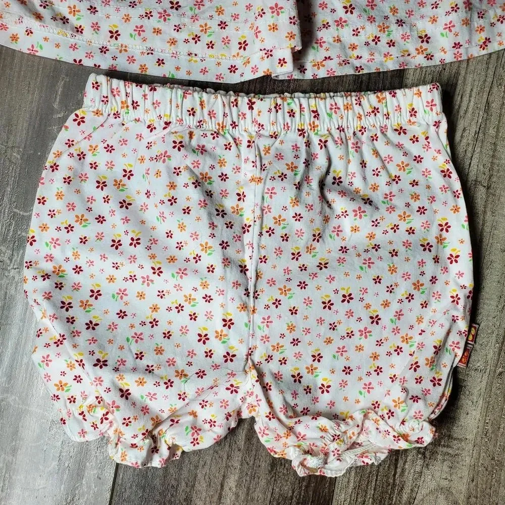 McBaby Garden Party Floral Smocked Baby Girl 6/9 Month Matching Outfit